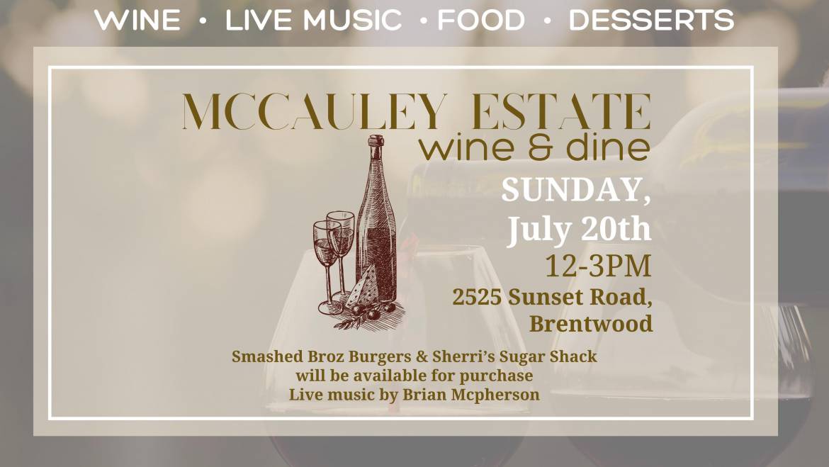 McCauley Estate Vineyards Wine & Dine