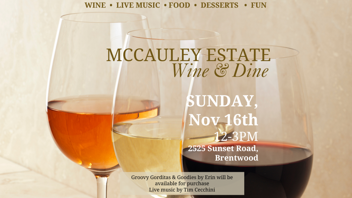 Wine & Dine at McCauley Estate Vineyards