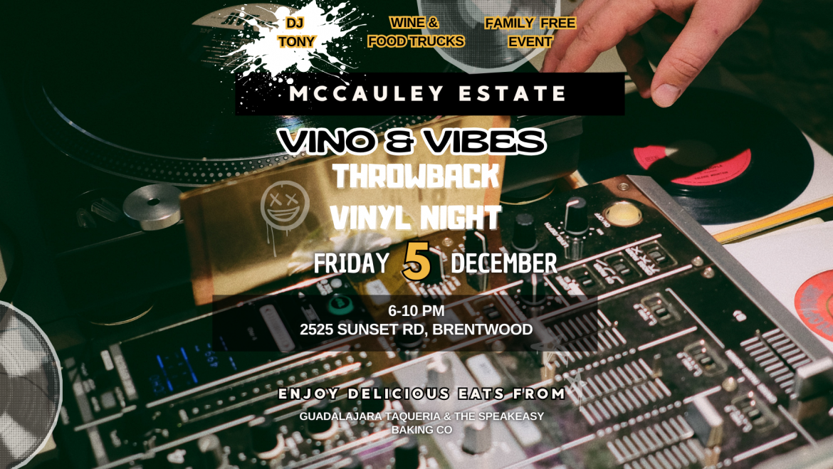Vino & Vibes Vinyl Night + 4th Quarter Vino Olivo Club Pick Up