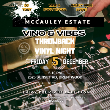 Vino & Vibes Vinyl Night + 4th Quarter Vino Olivo Club Pick Up